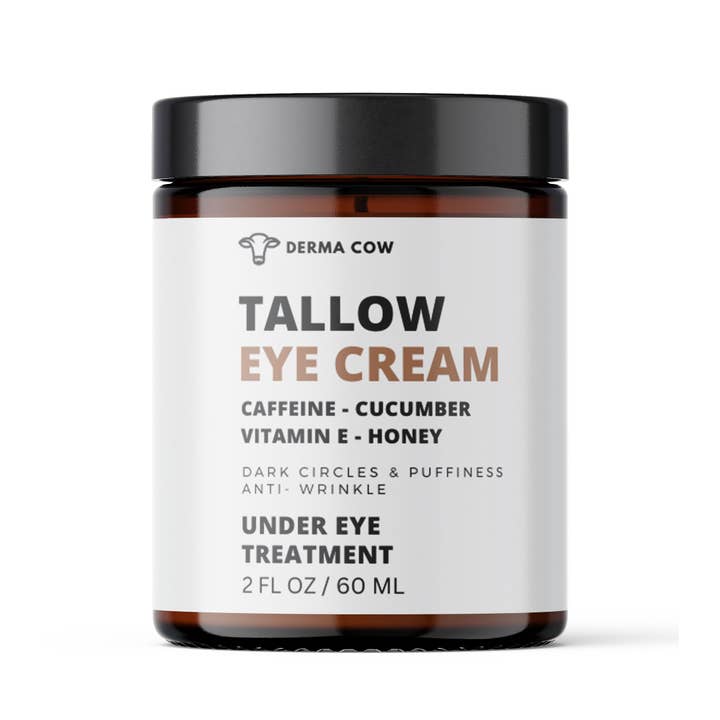 Tallow Eye Cream Infused Caffeine,Honey,Vitamin E,Cucumber - Serene Beauty