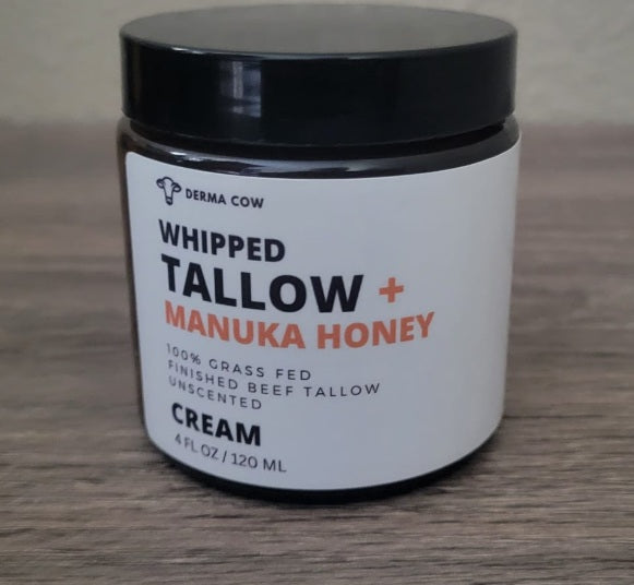 Whipped Tallow + Manuka Honey Cream, For Face and Body - Serene Beauty