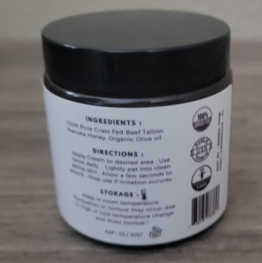 Whipped Tallow + Manuka Honey Cream, For Face and Body - Serene Beauty