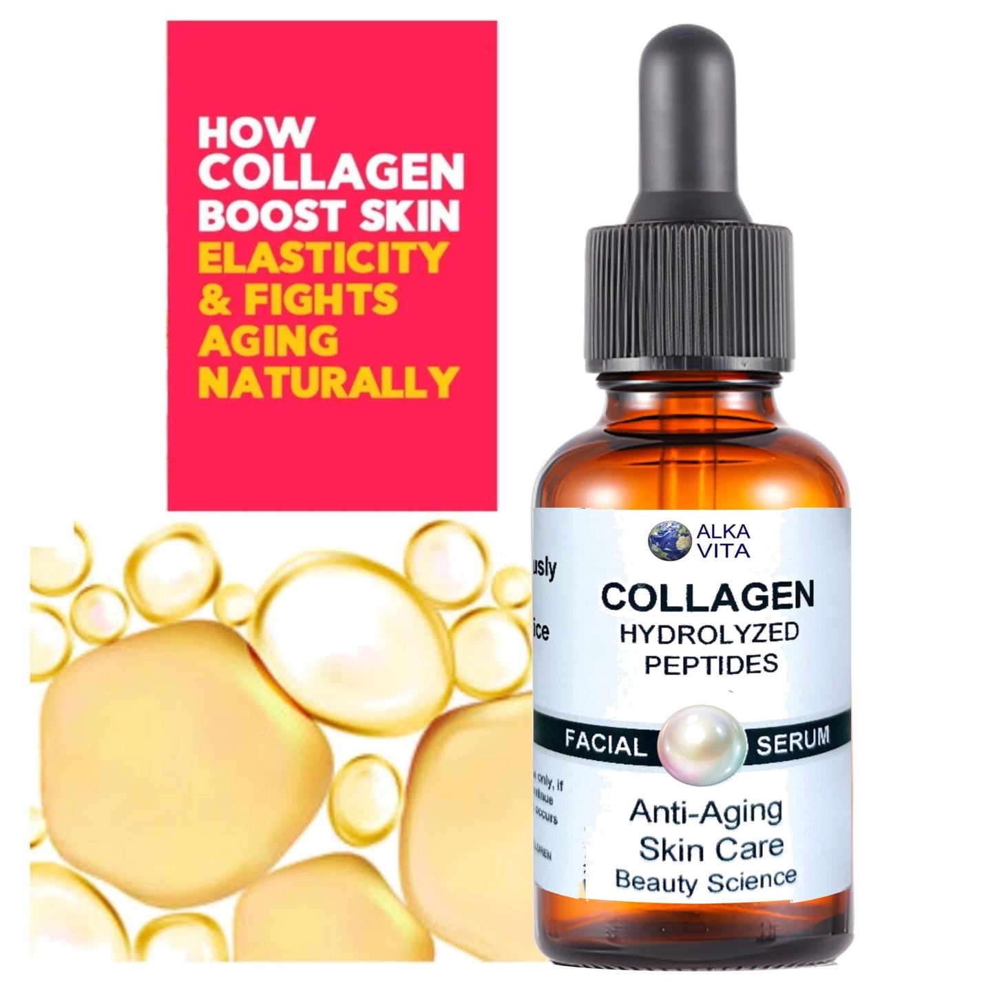 Collagen Hydrolyzed Peptides Facial Serum Anti-aging - Serene Beauty