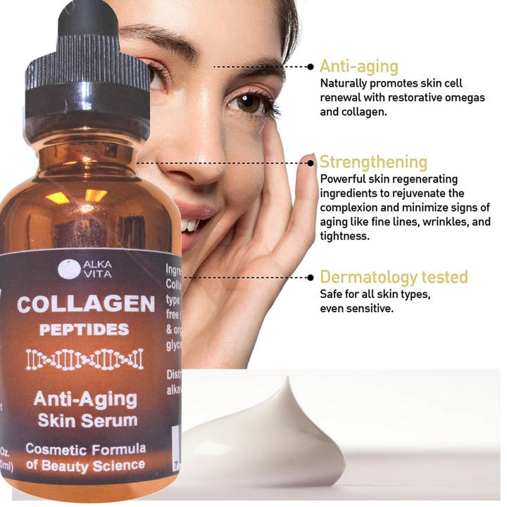 Collagen Peptides Serum Skin Facial Wrinkle Age Defying - Serene Beauty