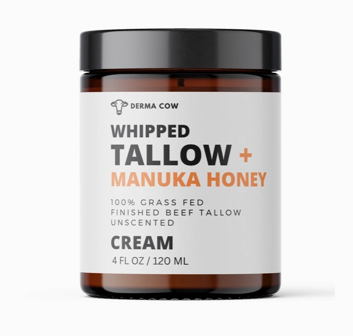 Whipped Tallow + Manuka Honey Cream, For Face and Body - Serene Beauty