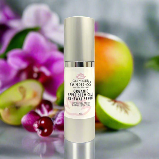 Organic Apple Stem Cell Serum for Anti-Aging | Lingonberry, Orchid & Orange Stem Cells for Hydration & Wrinkle Defense - Serene Beauty