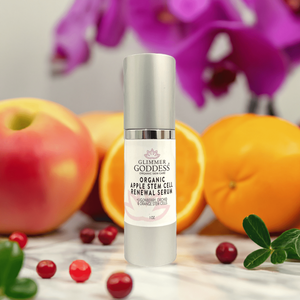 Organic Apple Stem Cell Serum for Anti-Aging | Lingonberry, Orchid & Orange Stem Cells for Hydration & Wrinkle Defense - Serene Beauty