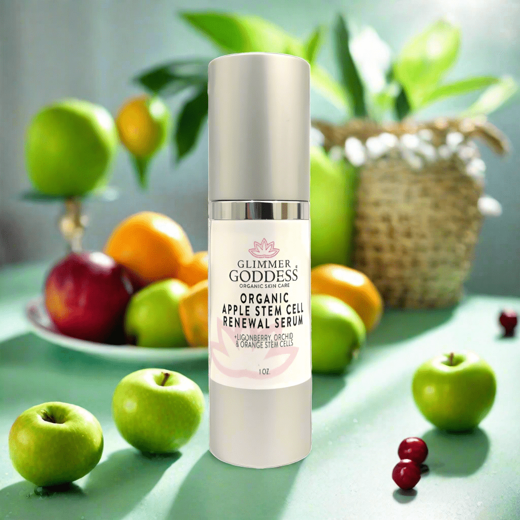 Organic Apple Stem Cell Serum for Anti-Aging | Lingonberry, Orchid & Orange Stem Cells for Hydration & Wrinkle Defense - Serene Beauty