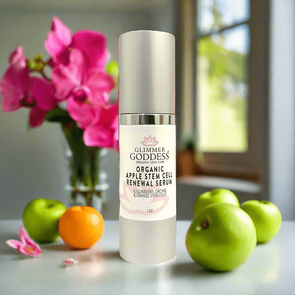 Organic Apple Stem Cell Serum for Anti-Aging | Lingonberry, Orchid & Orange Stem Cells for Hydration & Wrinkle Defense - Serene Beauty