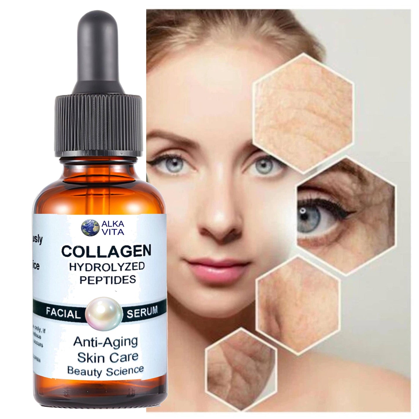 Collagen Hydrolyzed Peptides Facial Serum Anti-aging - Serene Beauty